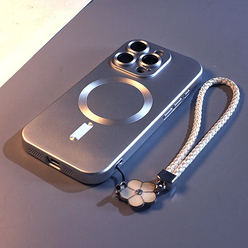 Luxury Plating Case - Luxe matte metalen magnetische hoes met