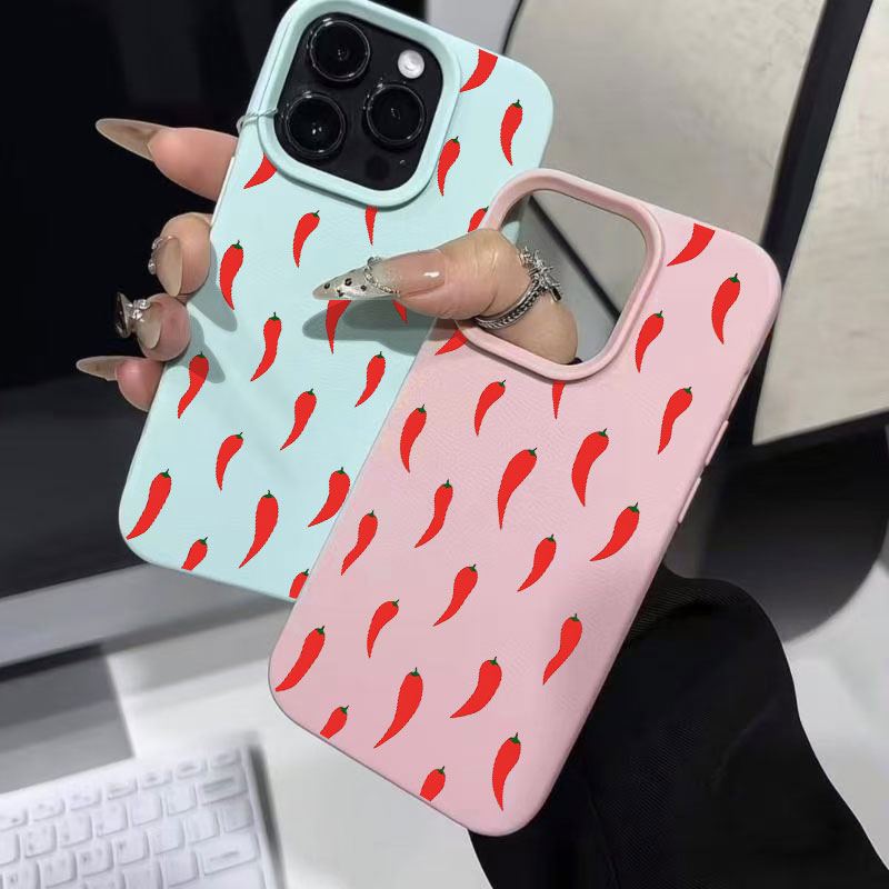 Phone Cases Red - Rode Peper Geprint Telefoonhoesje voor iPhone