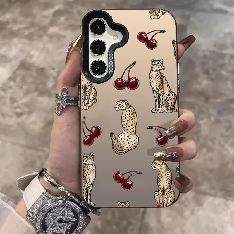 Phone Cases Cherry - Cherry Leopard Ontwerp Laser Telefoon Case