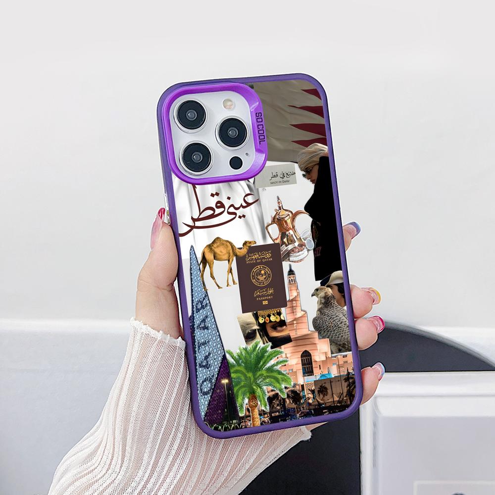 Phone Cases Qatar - Qatar Vlag Paarse Transparante Mobiele Telefoonhoes