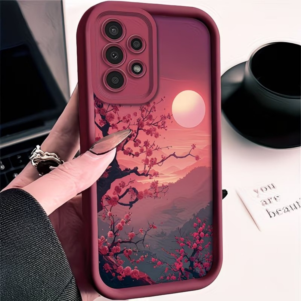 Phone Cases Red - Sunset Mountain Peak Anti-Val Rode Telefoonhoesje