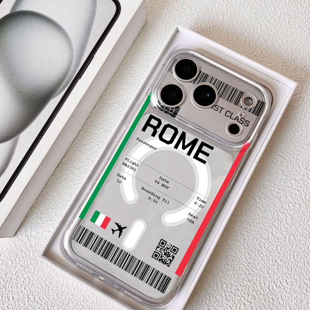 Phone Cases Aviation - Vliegticket Italië Telefoonhoesje voor iPhone 17