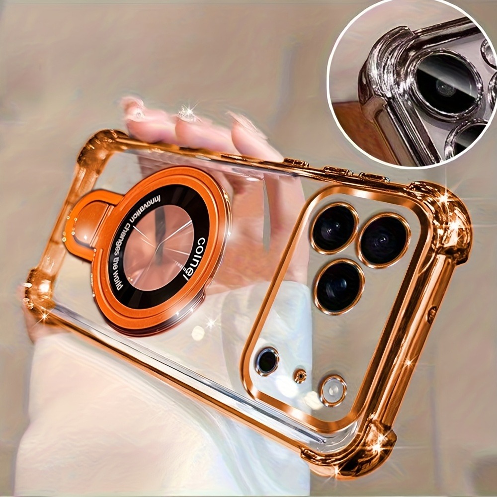 Luxury Plating Case - Luxe Transparante Telefoonhoes voor iPhone 18