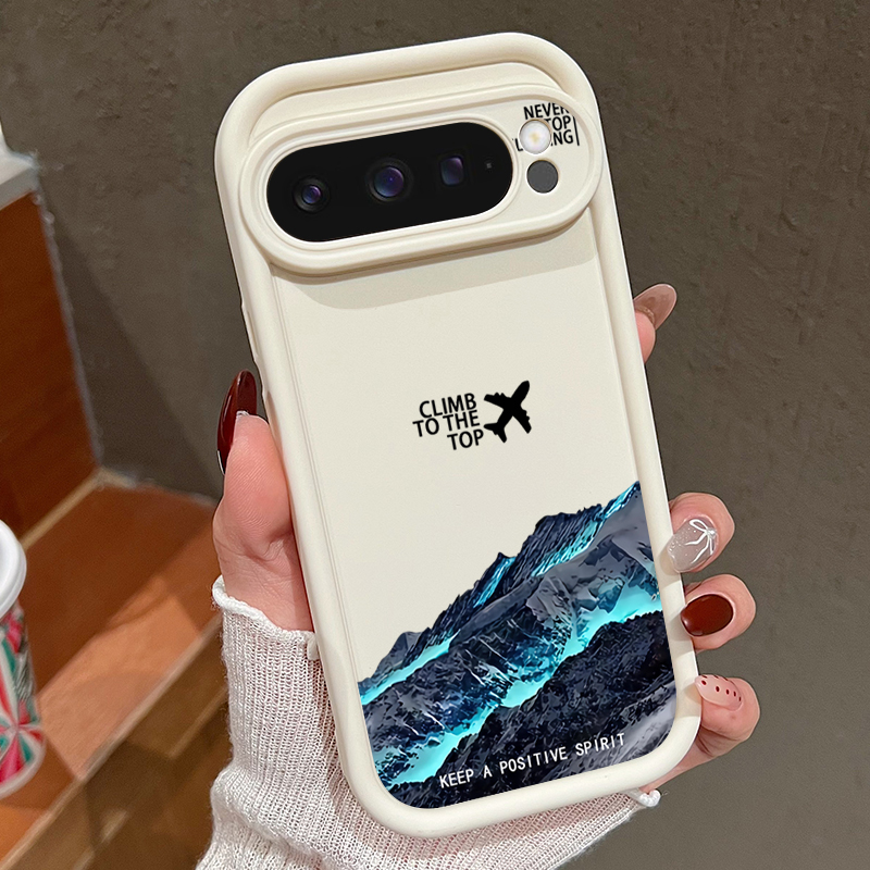Phone Cases Pixel 10 - Vliegtuig Sneeuw Berg Patroon Telefoonhoesje Voor