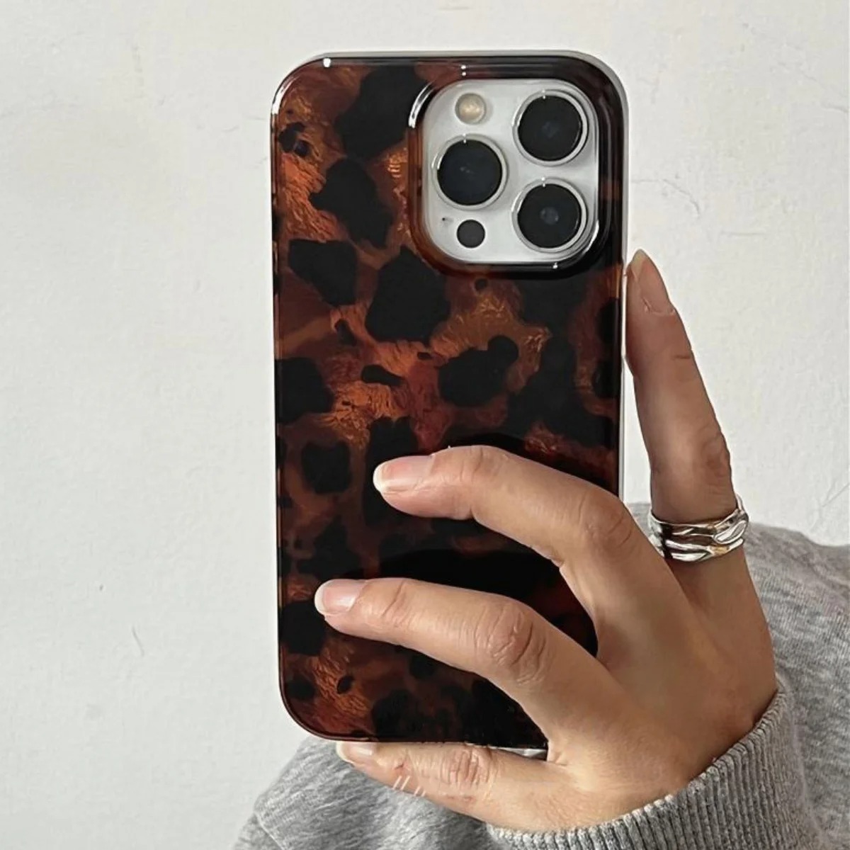 Phone Cases Like Loopy - Retro Amber Textuur Laser Telefoonhoesje voor