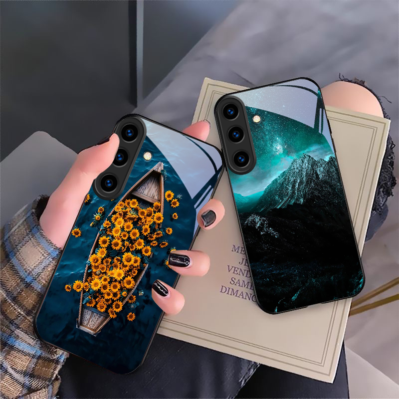 Phone Cases Orange - Warme oranje halo boom hoesje voor