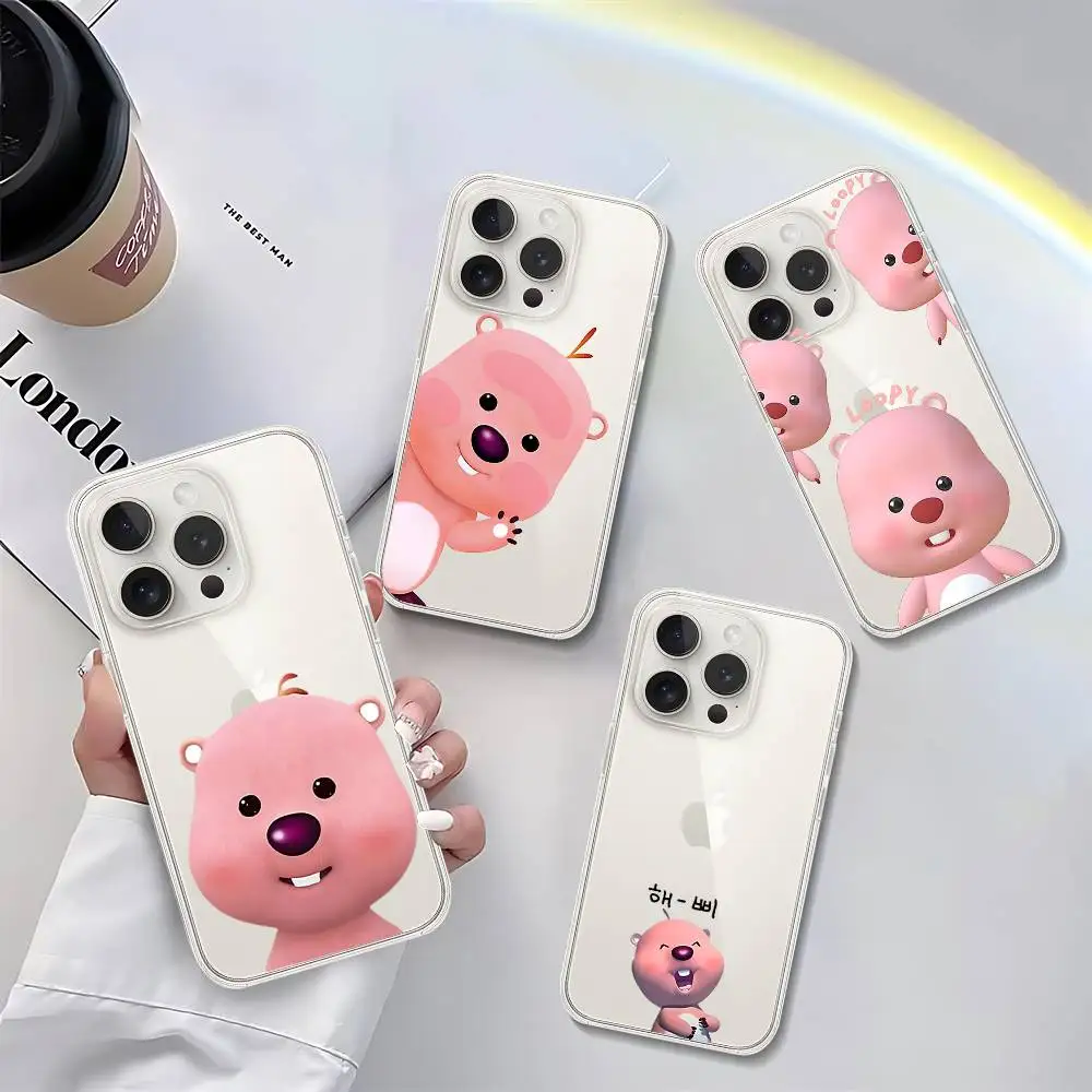 Phone Cases Loopy - Korea-P-Pororo Schattige L-Loopy Telefoonhoesje voor iPhone