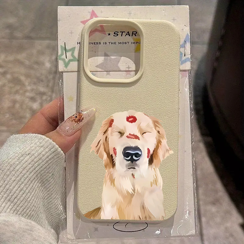 Phone Cases Red - Leuke Golden Retriever Rode Lip Print