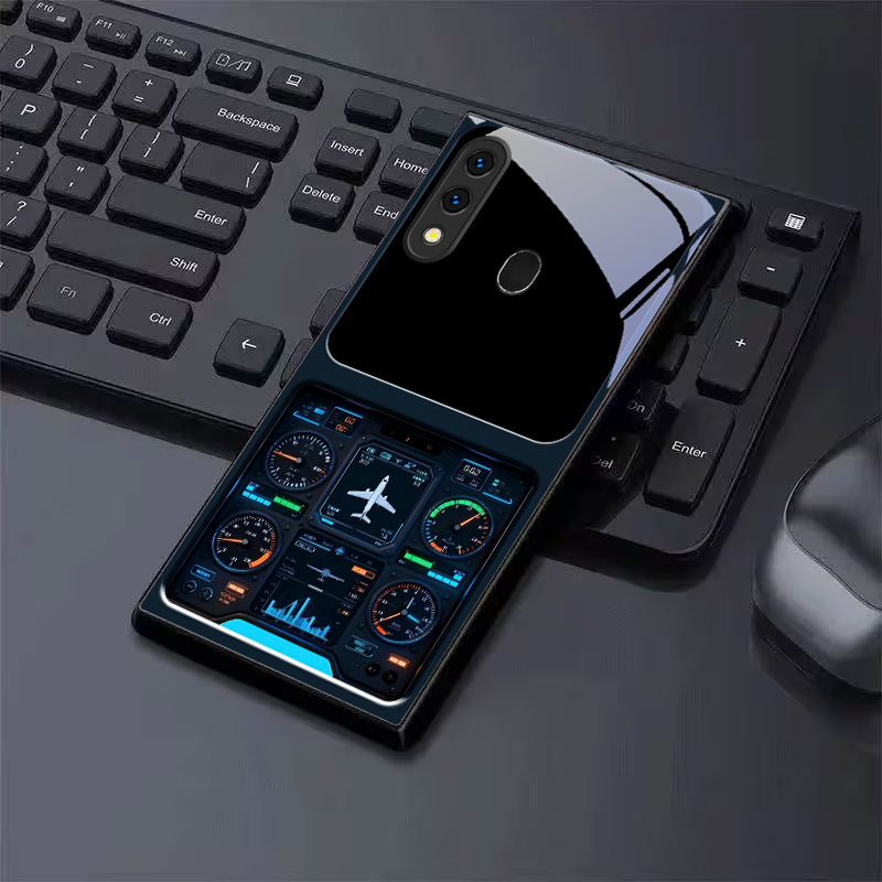 Phone Cases Aviation - Stijlvolle Aviation Cockpit Screen Zwarte Glazen