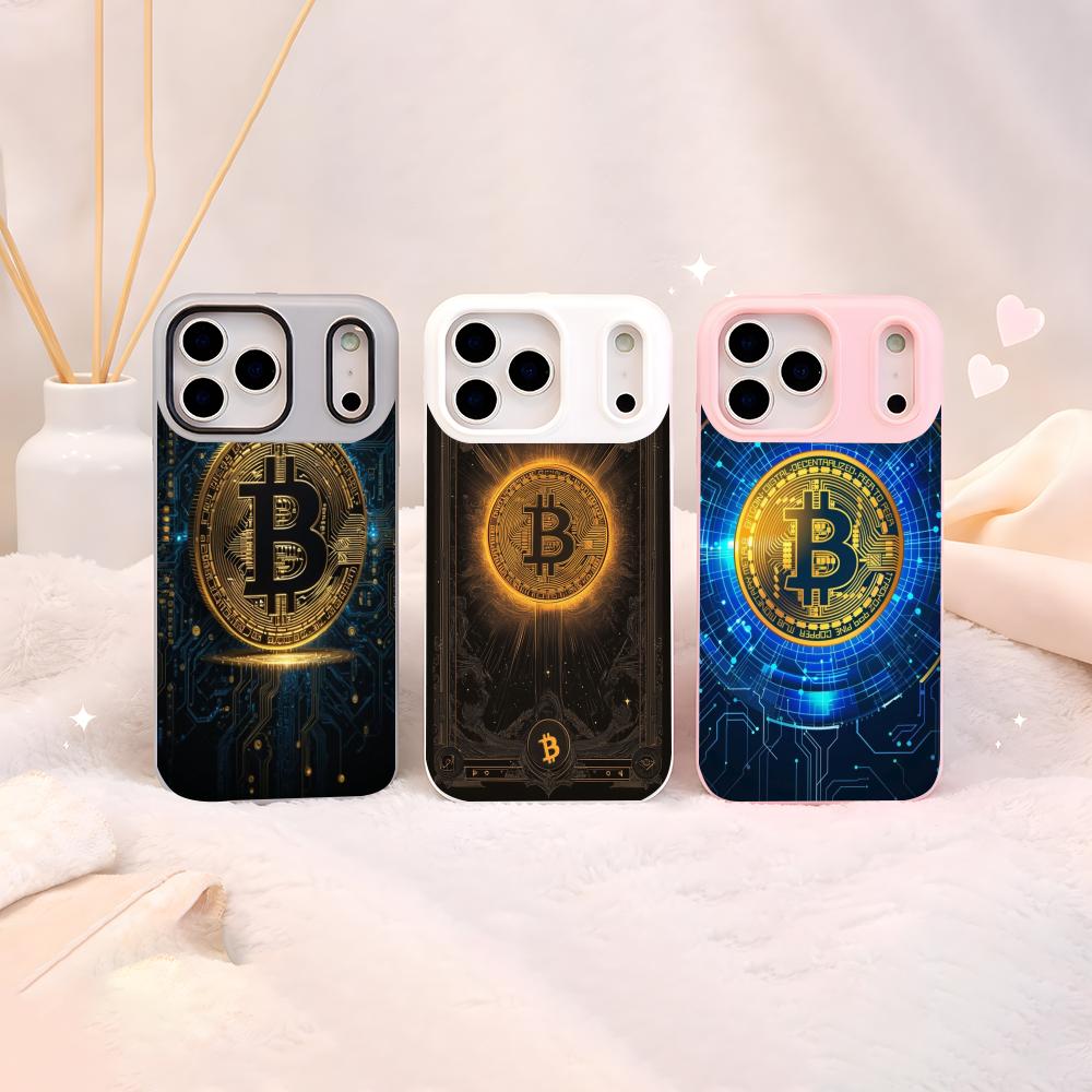 Phone Cases Yellow - Crypto thema Bitcoin Telefoonhoesje Transparante Jelly