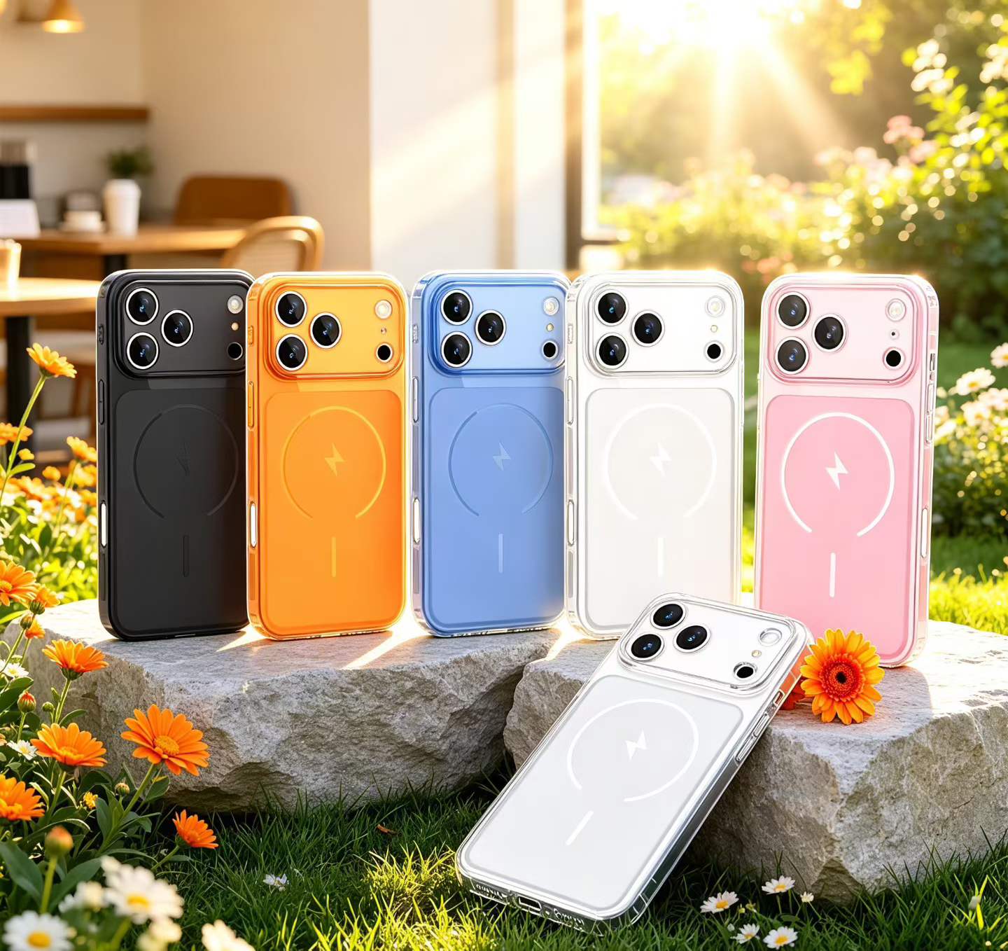 Phone Cases Loopy - Schokbestendige Lightning Clear Color telefoonhoes voor