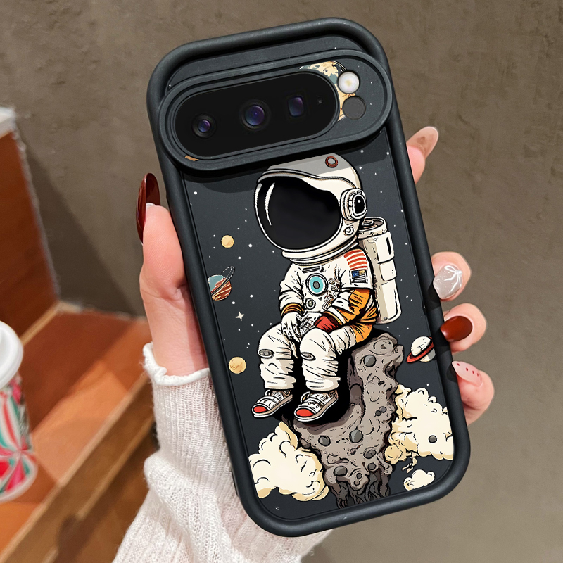 Phone Cases Pixel 10 - Cartoon Astronaut Print TPU Telefoonhoesje voor
