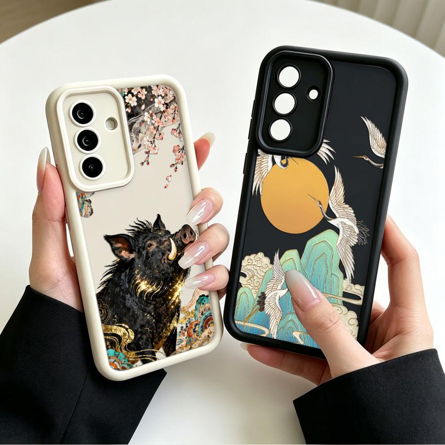 Phone Cases For Samsung Galaxy - Cartoon Kraanvogel Wilde Zwijn Telefoonhoesje voor