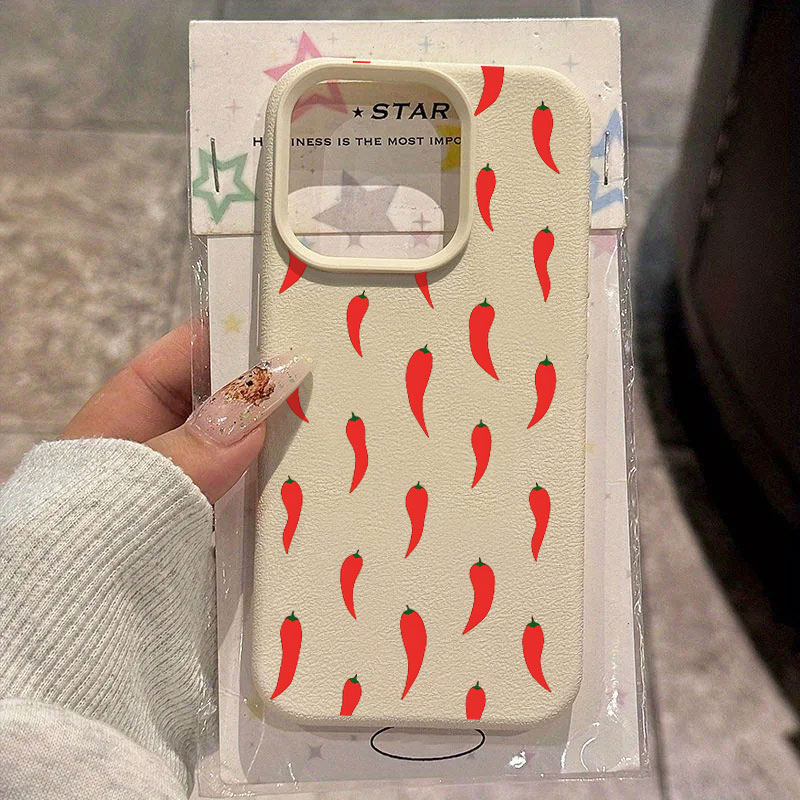 Rode Peper Geprint Telefoonhoe - Phone Cases Red recensie en prijs