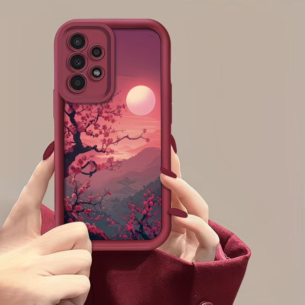 Sunset Mountain Peak Anti-Val  - Phone Cases Red recensie en prijs