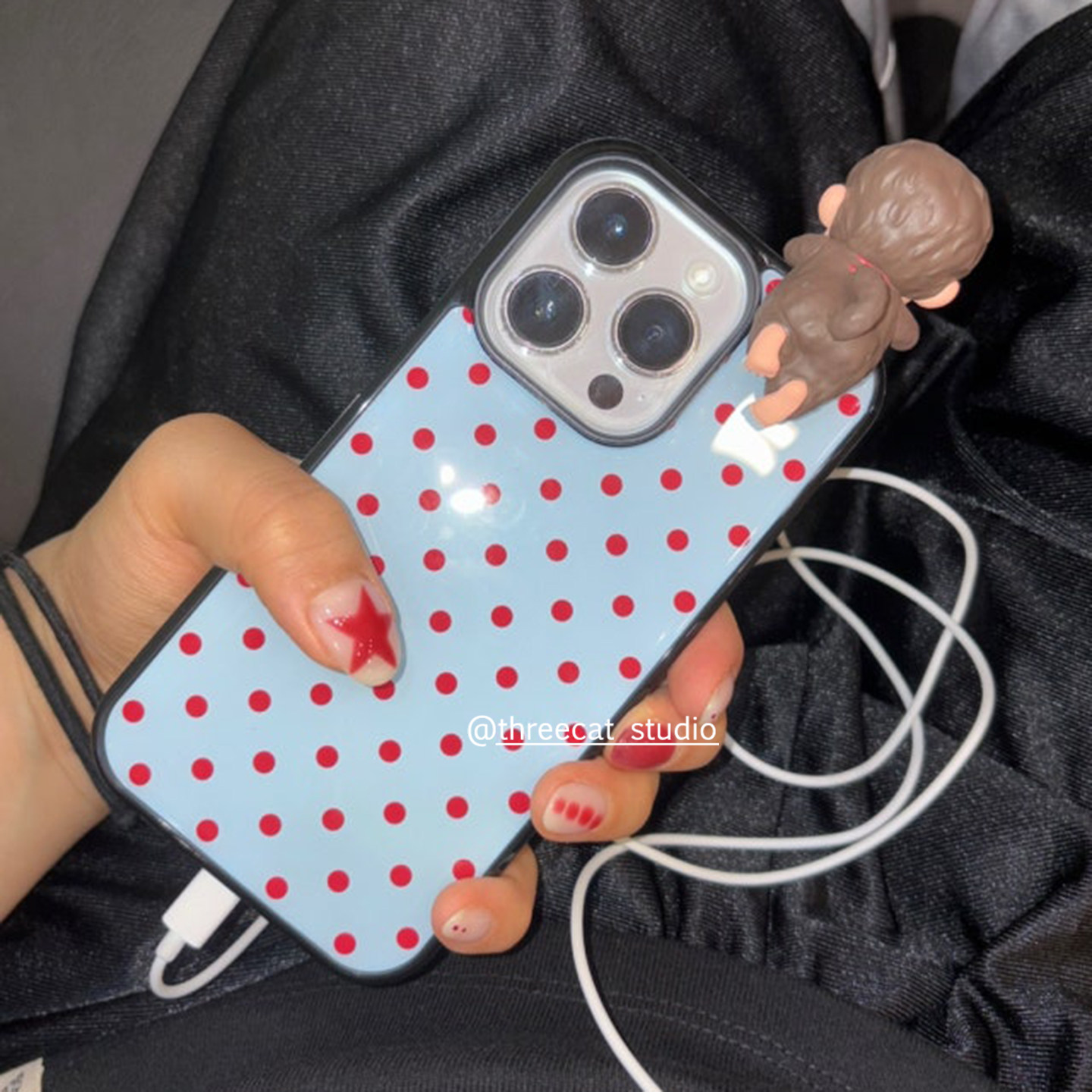 Koreaanse Ins Kleurrijke Polka - Phone Cases Korea recensie en prijs