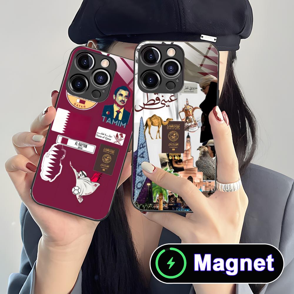 Qatar Vlag Glazen MagSafe Mobi - Phone Cases Qatar recensie en prijs