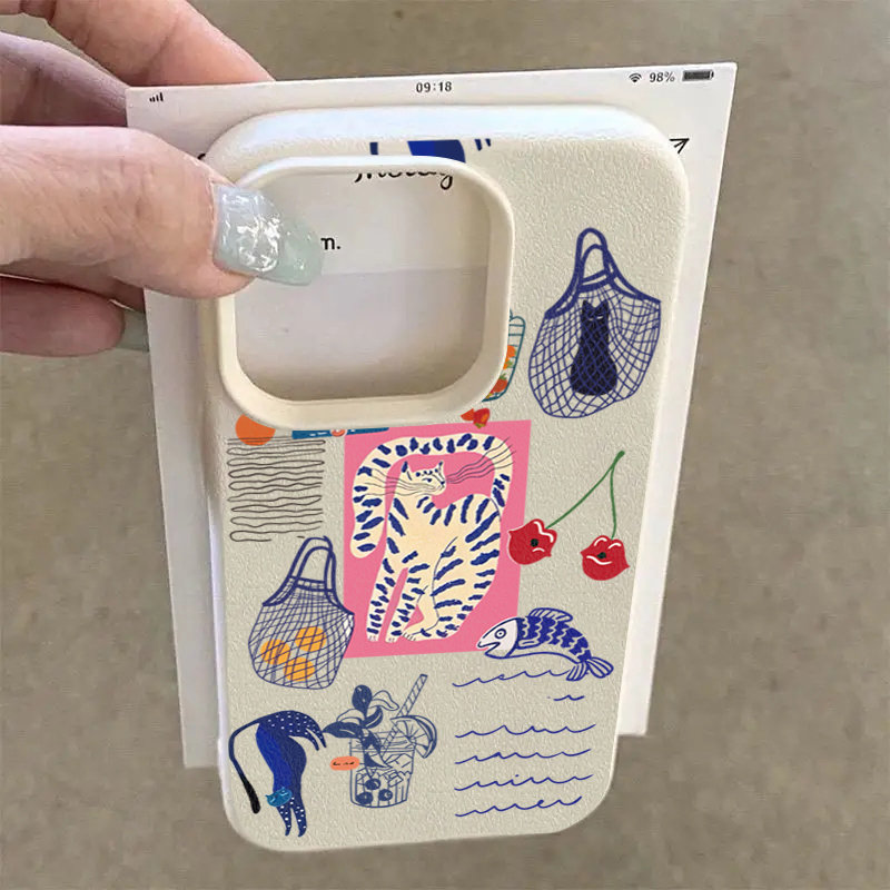 Schattige kersenkat print tele - Phone Cases Cherry recensie en prijs