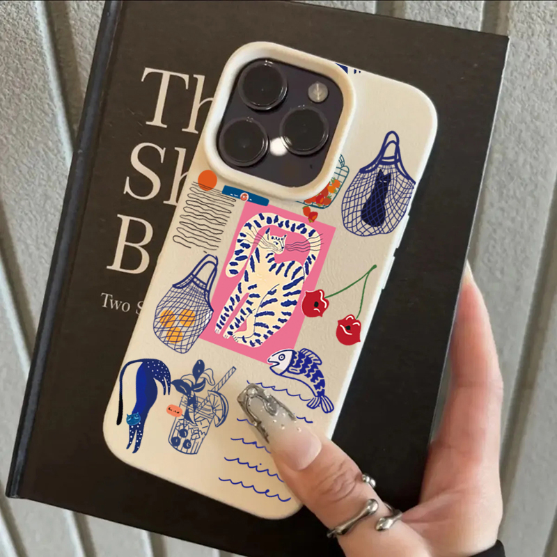 Schattige kersenkat print tele - Phone Cases Cherry recensie en prijs