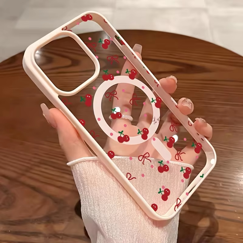 Rode kersenprint magnetische t - Phone Cases Cherry recensie en prijs