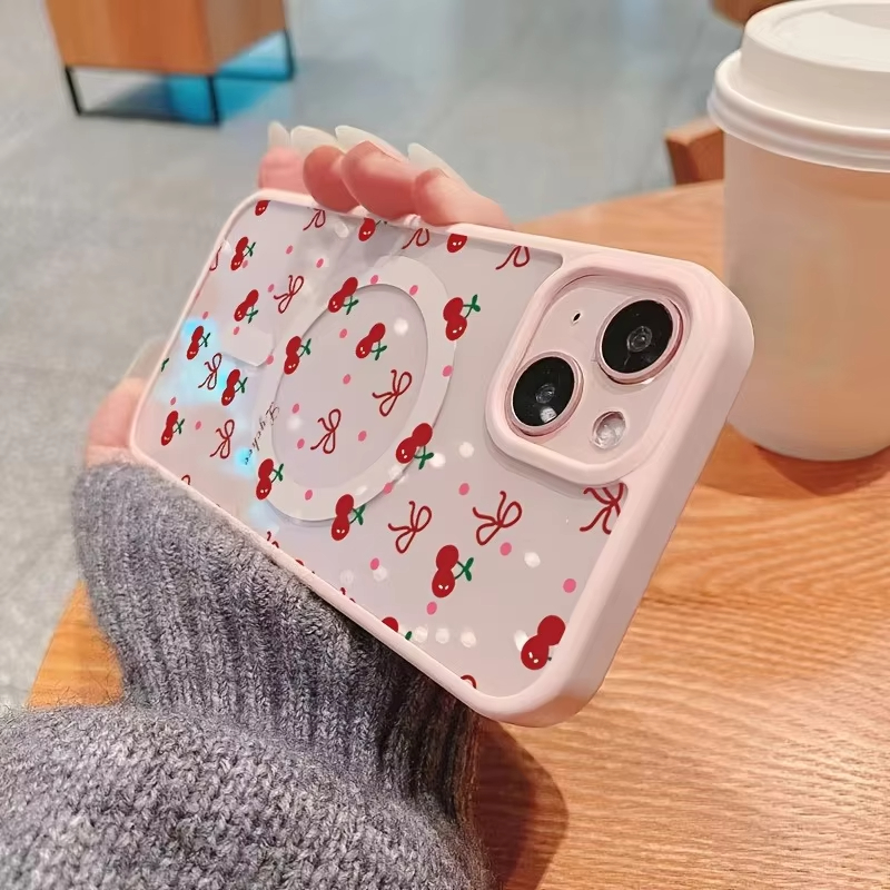 Rode kersenprint magnetische t - Phone Cases Cherry recensie en prijs