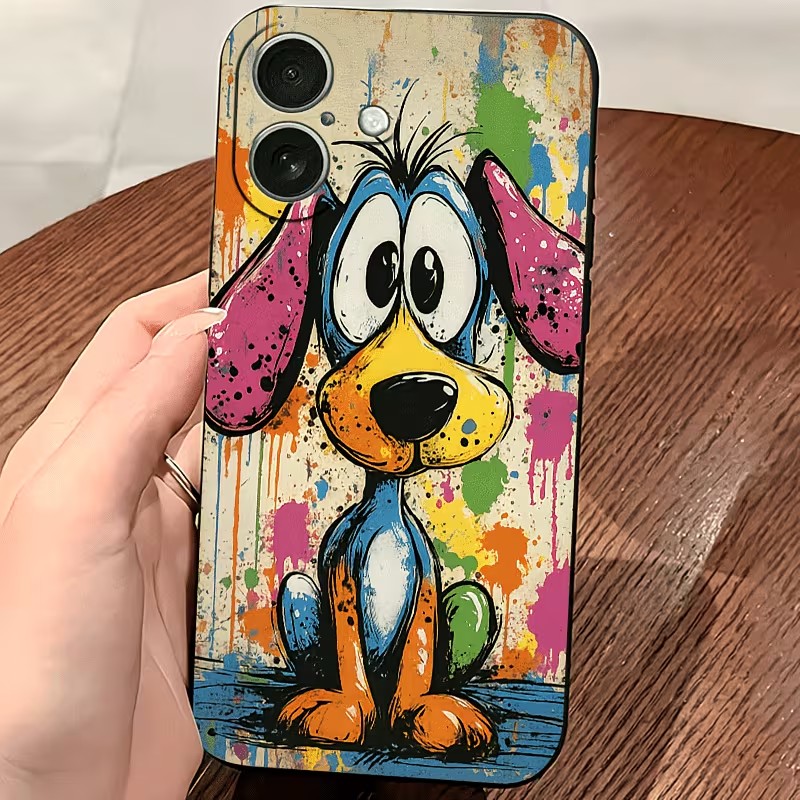 Graffiti gekleurde puppy TPU t - Phone Cases Like Loopy recensie en prijs