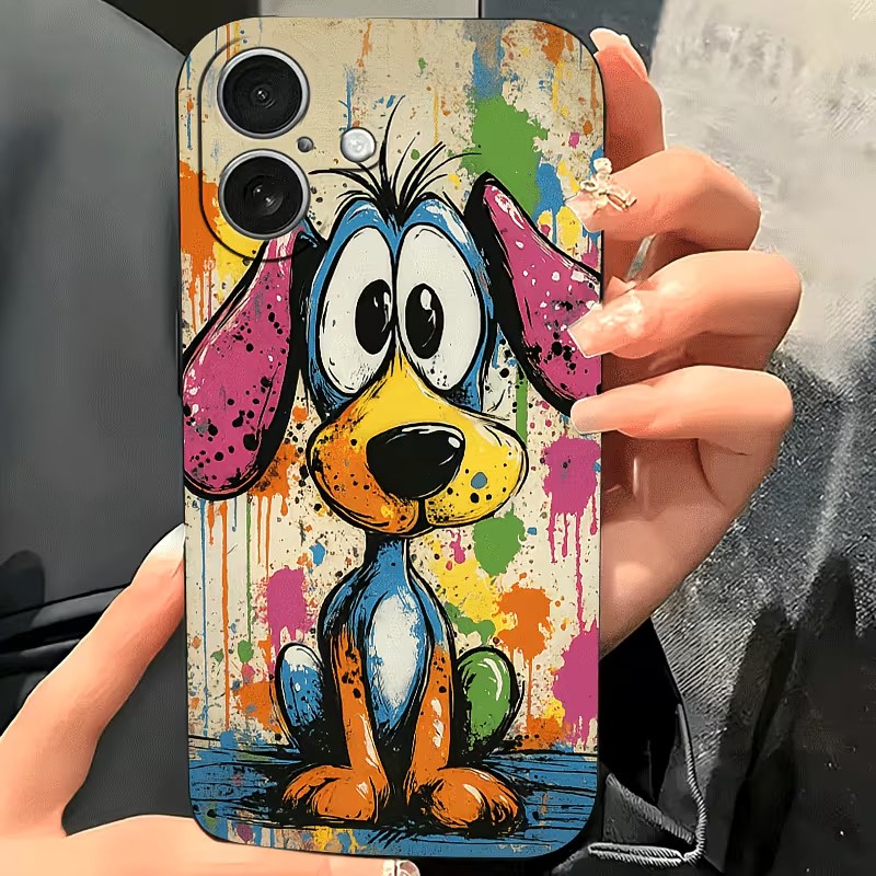 Graffiti gekleurde puppy TPU t - Phone Cases Like Loopy recensie en prijs