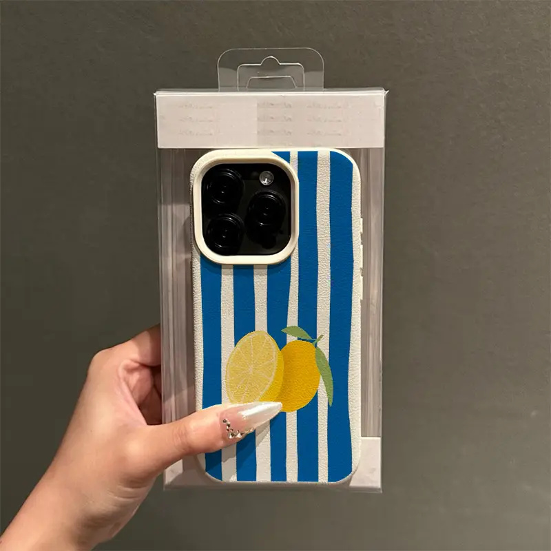 Geel citroenblauw streeppatroo - Phone Cases Yellow recensie en prijs