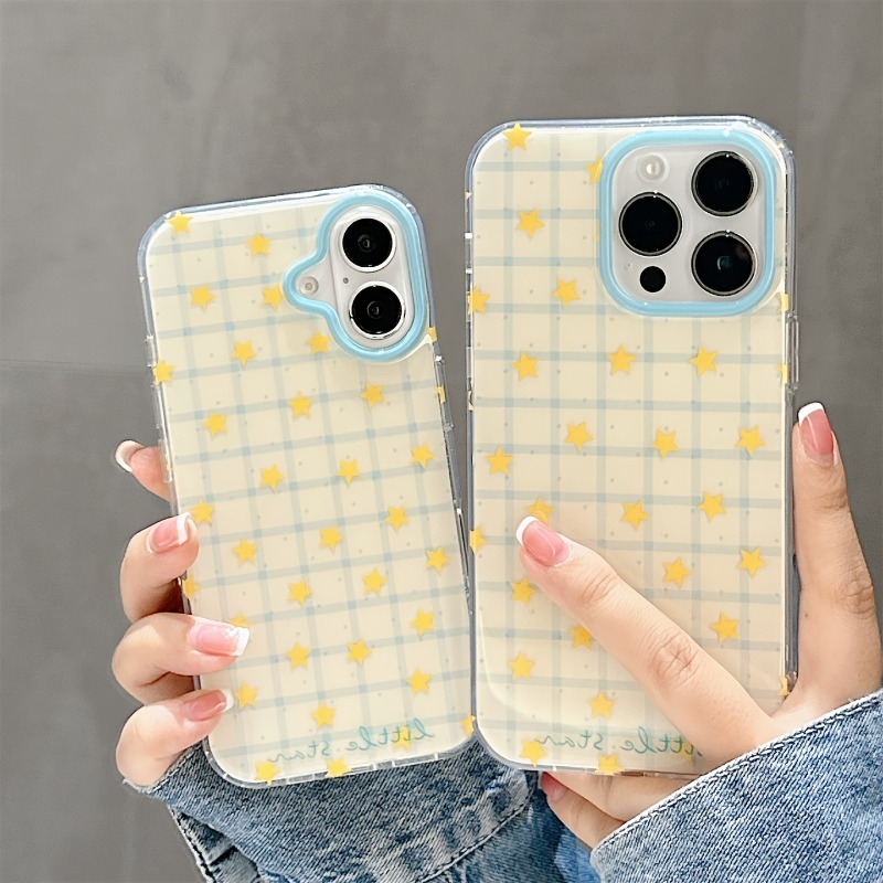 Gele Sterrenruitpatroon Telefo - Phone Cases Yellow recensie en prijs