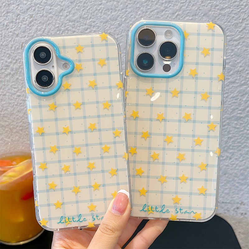 Gele Sterrenruitpatroon Telefo - Phone Cases Yellow recensie en prijs