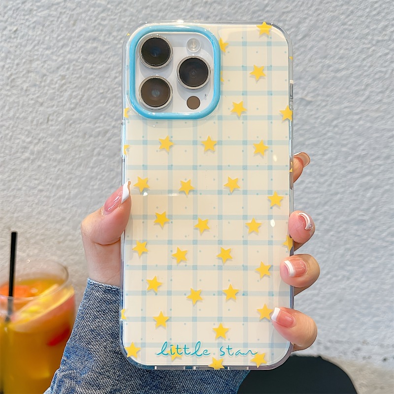 Gele Sterrenruitpatroon Telefo - Phone Cases Yellow recensie en prijs