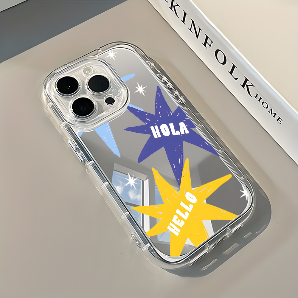 Doodle Geel Blauwe Ster Hello  - Phone Cases Yellow recensie en prijs