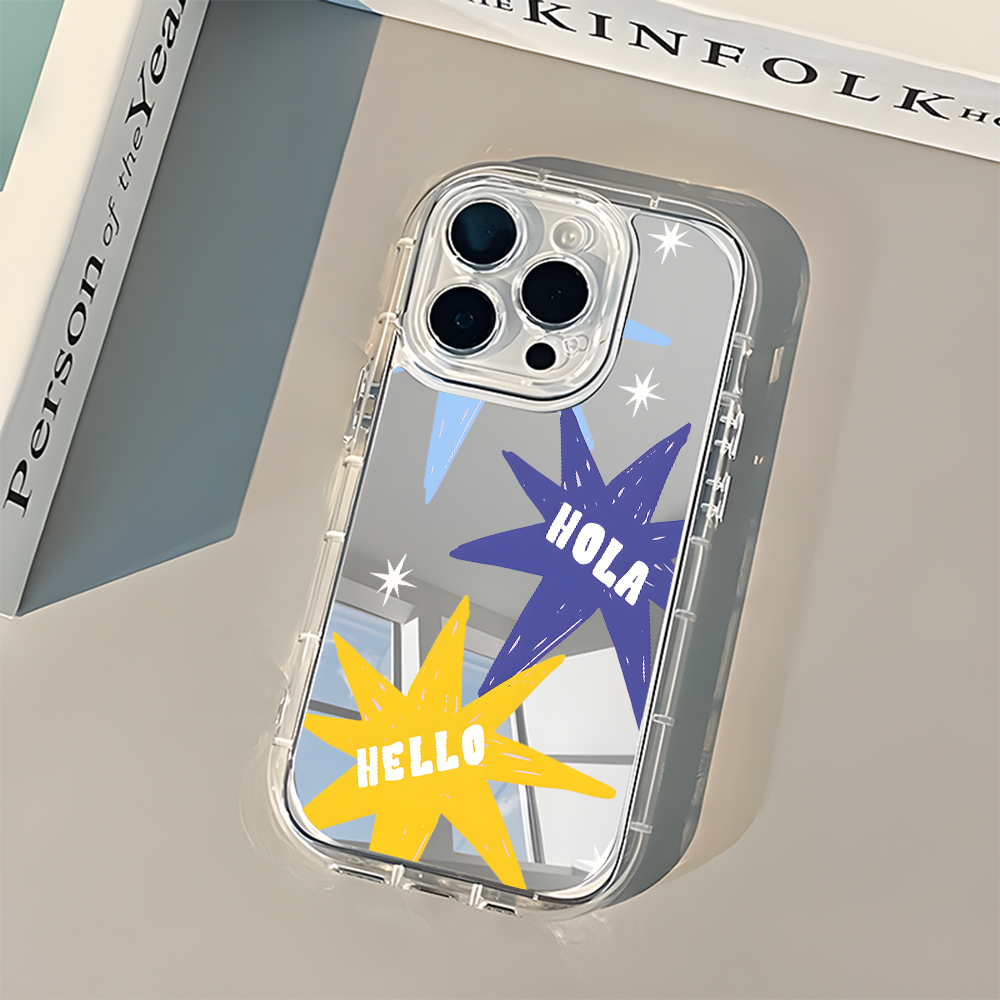 Doodle Geel Blauwe Ster Hello  - Phone Cases Yellow recensie en prijs
