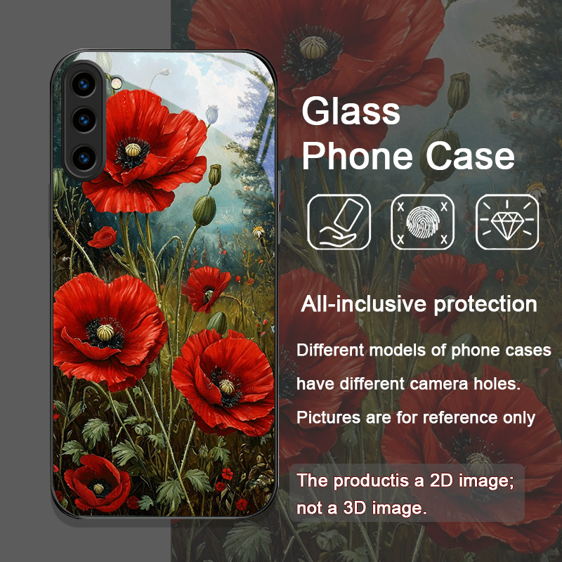 Retro Poppy Bloemen Bloeiend H - Phone Cases Red recensie en prijs