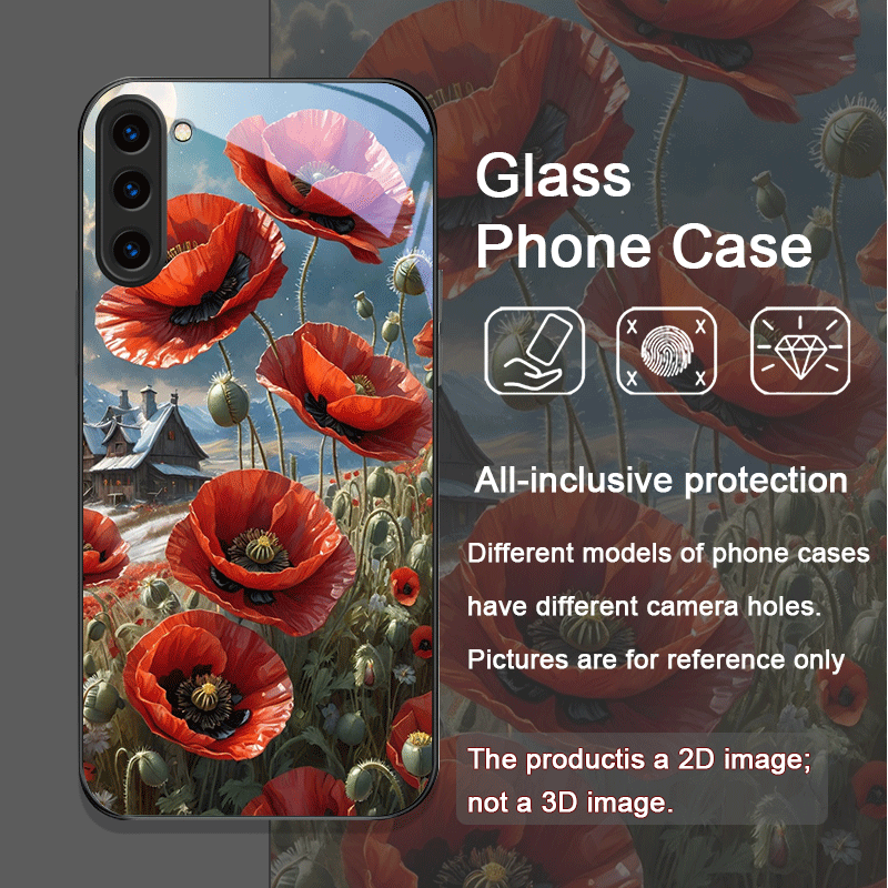 Retro Poppy Bloemen Bloeiend H - Phone Cases Red recensie en prijs