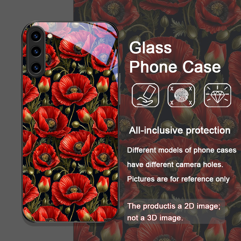 Retro Poppy Bloemen Bloeiend H - Phone Cases Red recensie en prijs