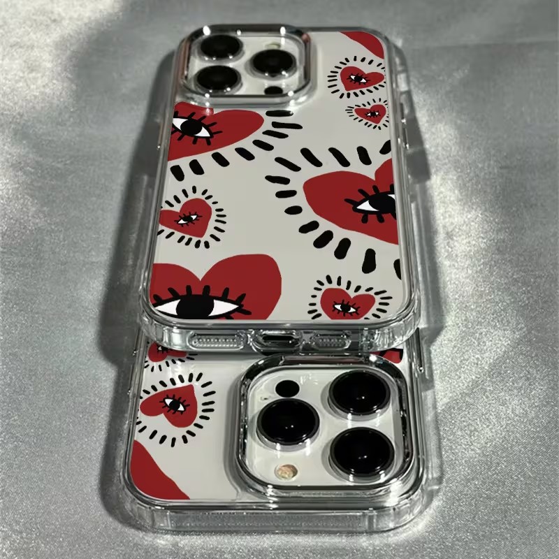 Uniek rood hart oogframe zacht - Phone Cases Red recensie en prijs