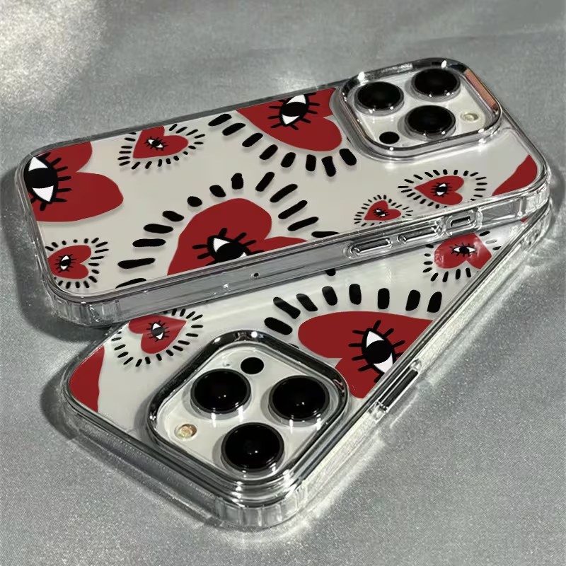 Uniek rood hart oogframe zacht - Phone Cases Red recensie en prijs