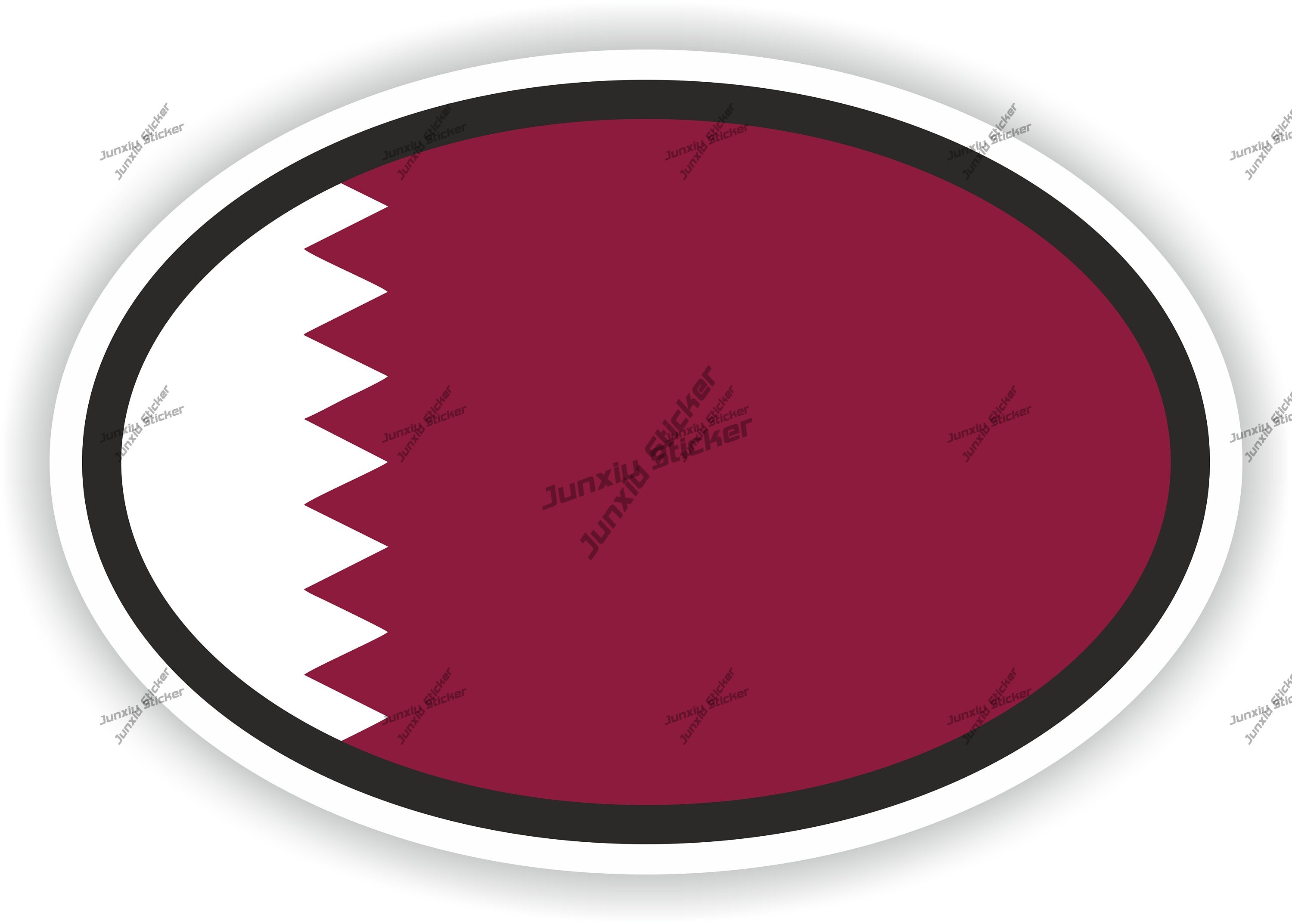 Qatar Vlag Ovale Sticker Nieuw - Phone Cases Qatar recensie en prijs