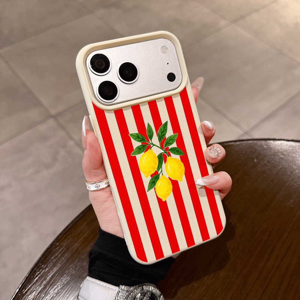 Oranje gestreepte citroen tele - Phone Cases Orange recensie en prijs
