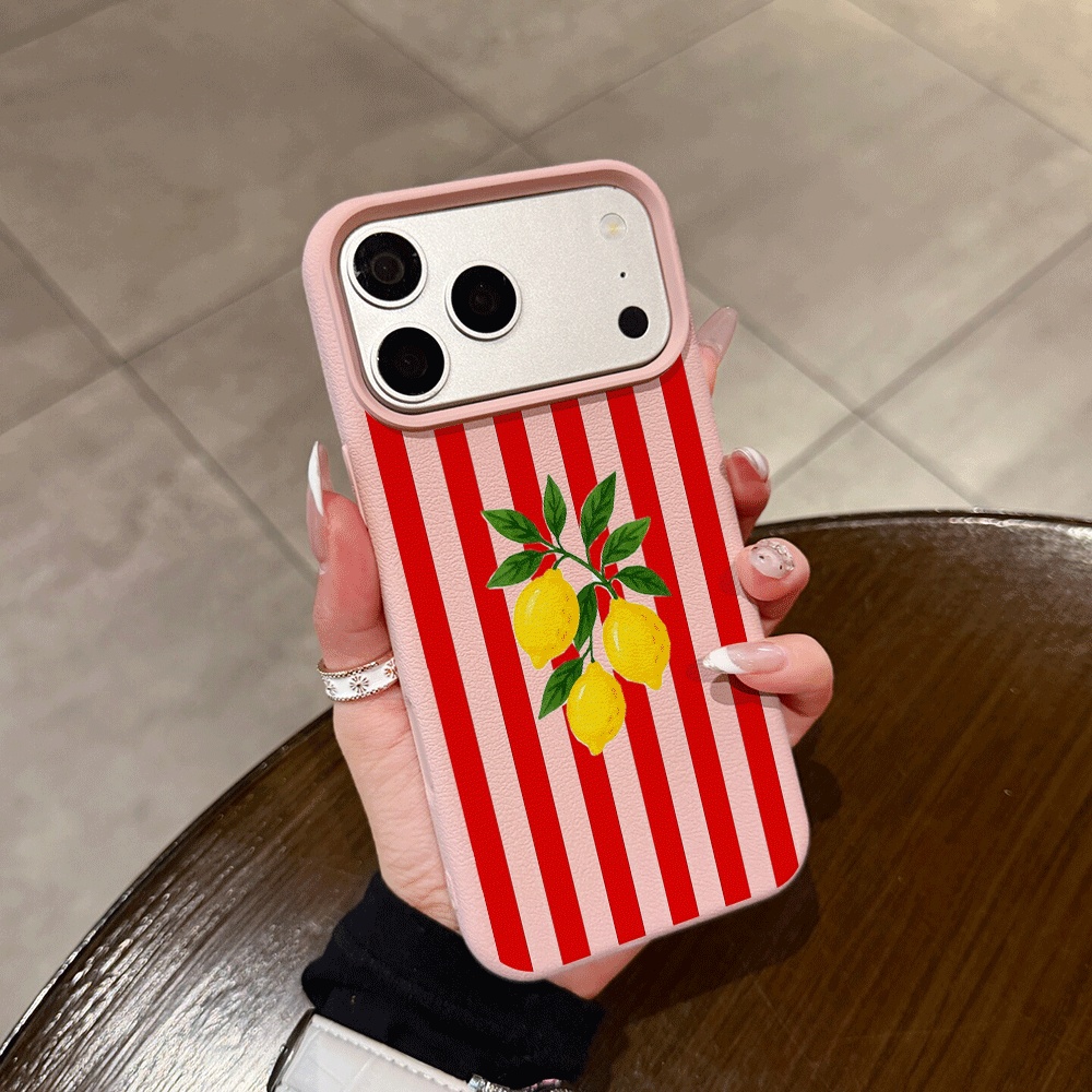 Oranje gestreepte citroen tele - Phone Cases Orange recensie en prijs