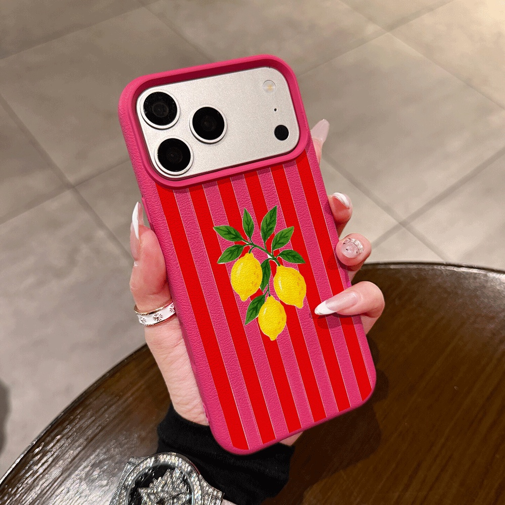 Oranje gestreepte citroen tele - Phone Cases Orange recensie en prijs