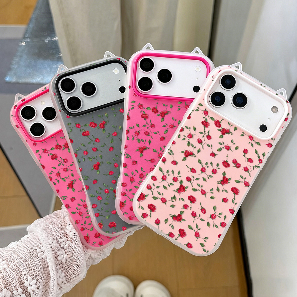Rode Rozen Bloem Kattenoren Te - Phone Cases Red recensie en prijs