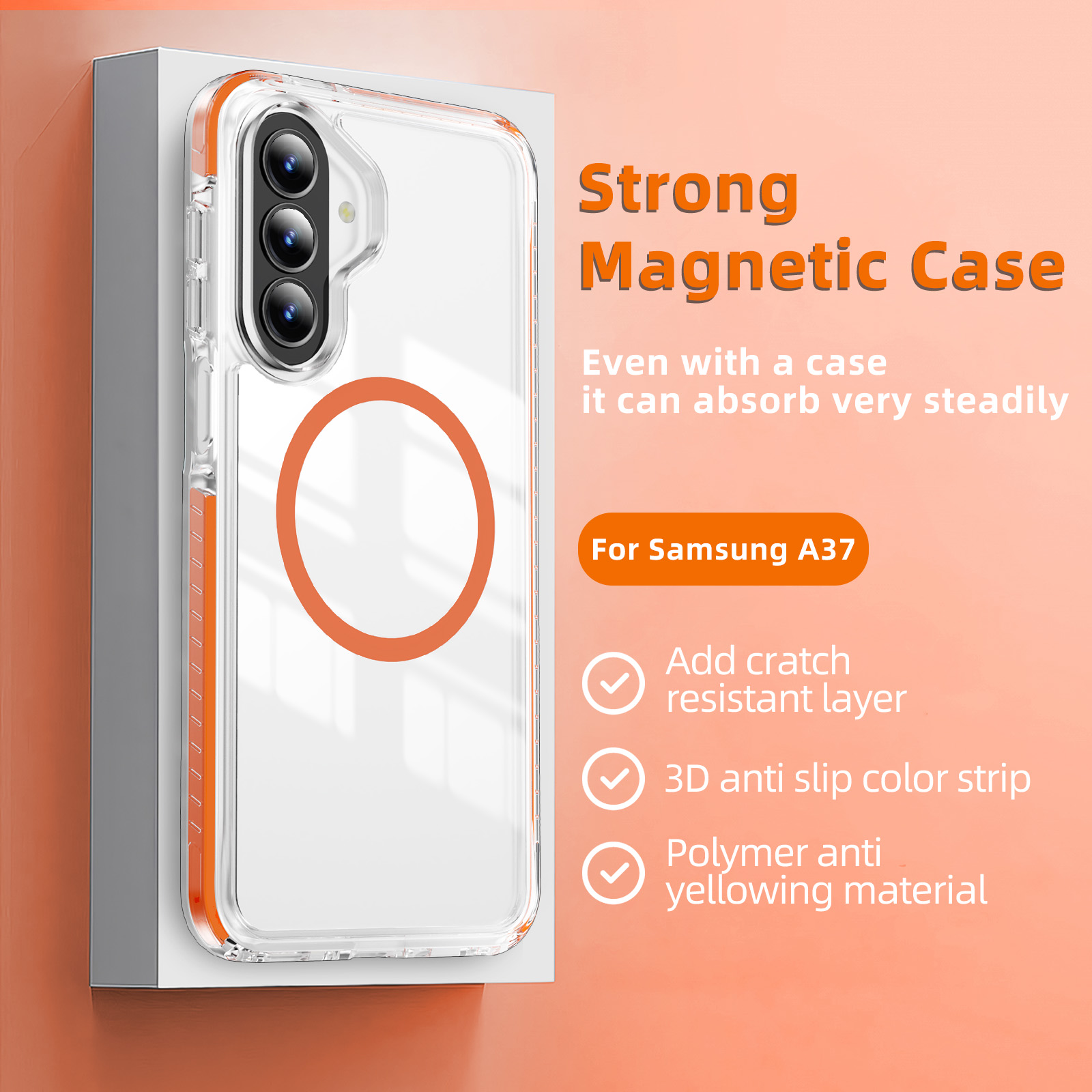 Luxe gekleurde antislipstrip a - Phone Cases Yellow recensie en prijs
