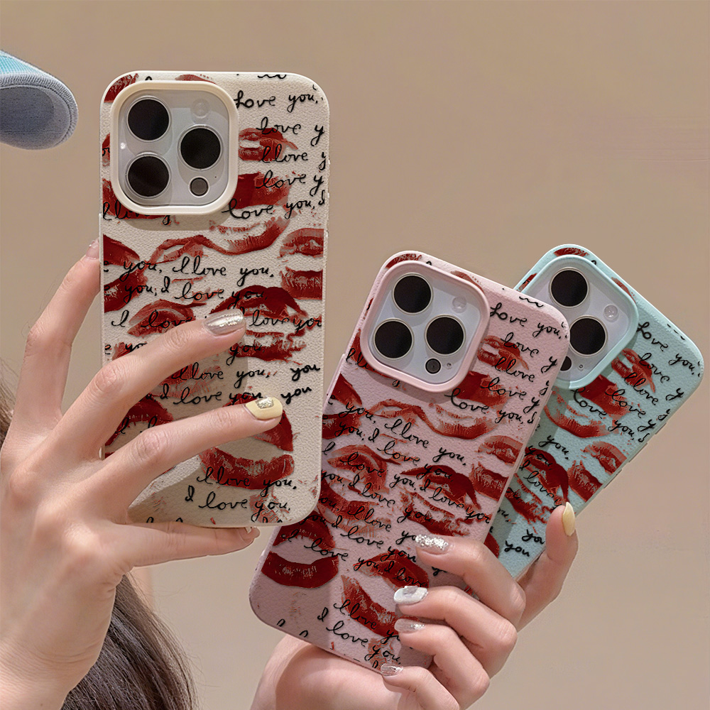 Heldere Rode Lippen Lederen Te - Phone Cases Red recensie en prijs