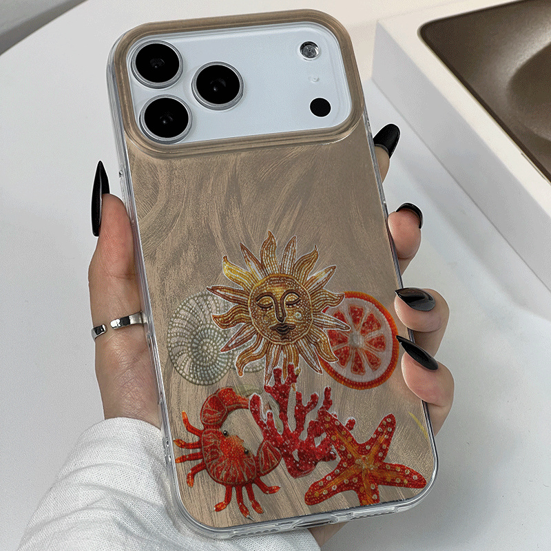 IJstextuur Oceaan Rood koraal  - Phone Cases Red recensie en prijs